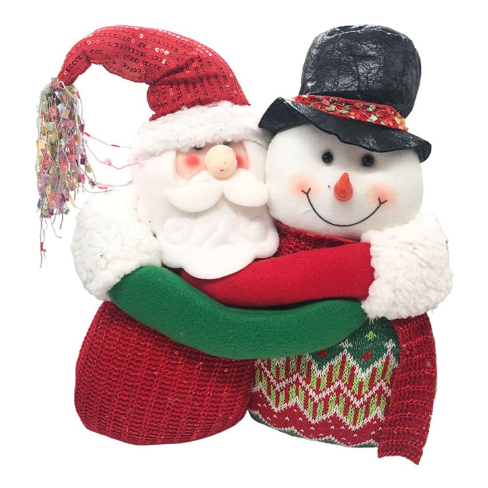 Adorno Miro Christmas Nav Santa/Hnieve Abrazado 35 cm Grn