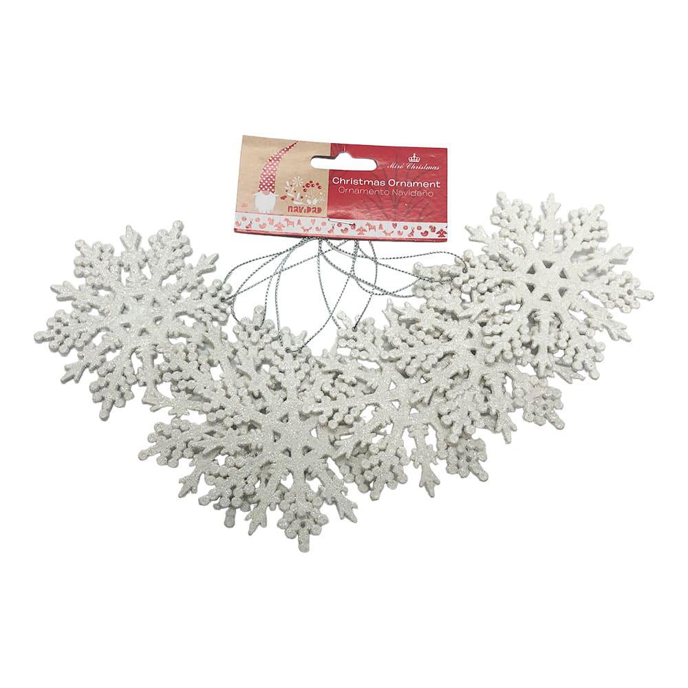Adorno decorativo Miro Christmas Navideño Copos 6Pza White