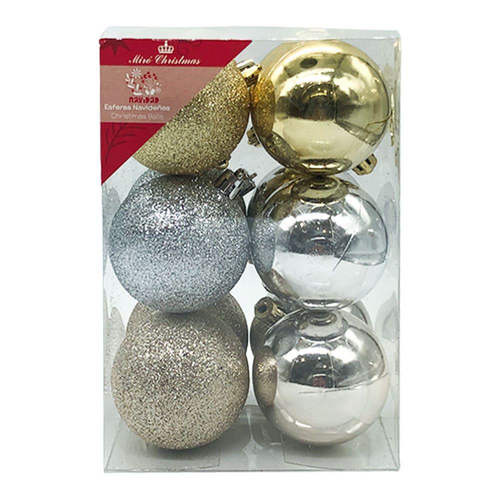 Bolas de Navidad Miro Christmas de 6 cm Brillantes 12 Piezas