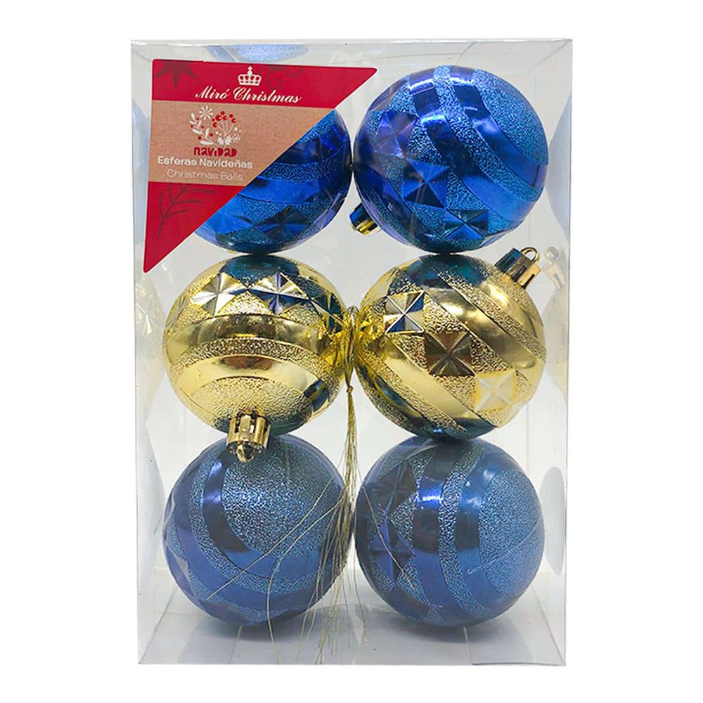 Bolas de Navidad Miro Christmas de 6 cm Brillantes 6 Piezas