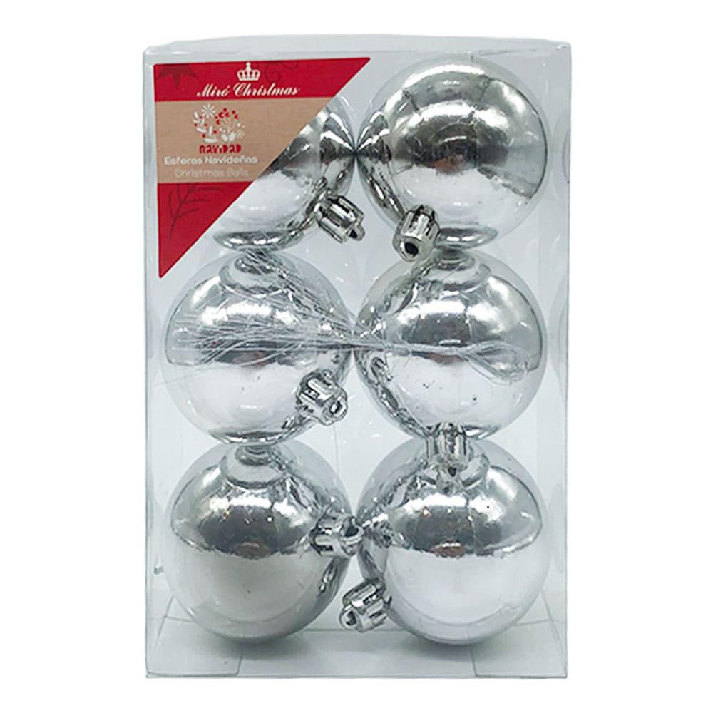 Bolas de Navidad Miro Christmas de 6 cm Brillantes 6 Piezas