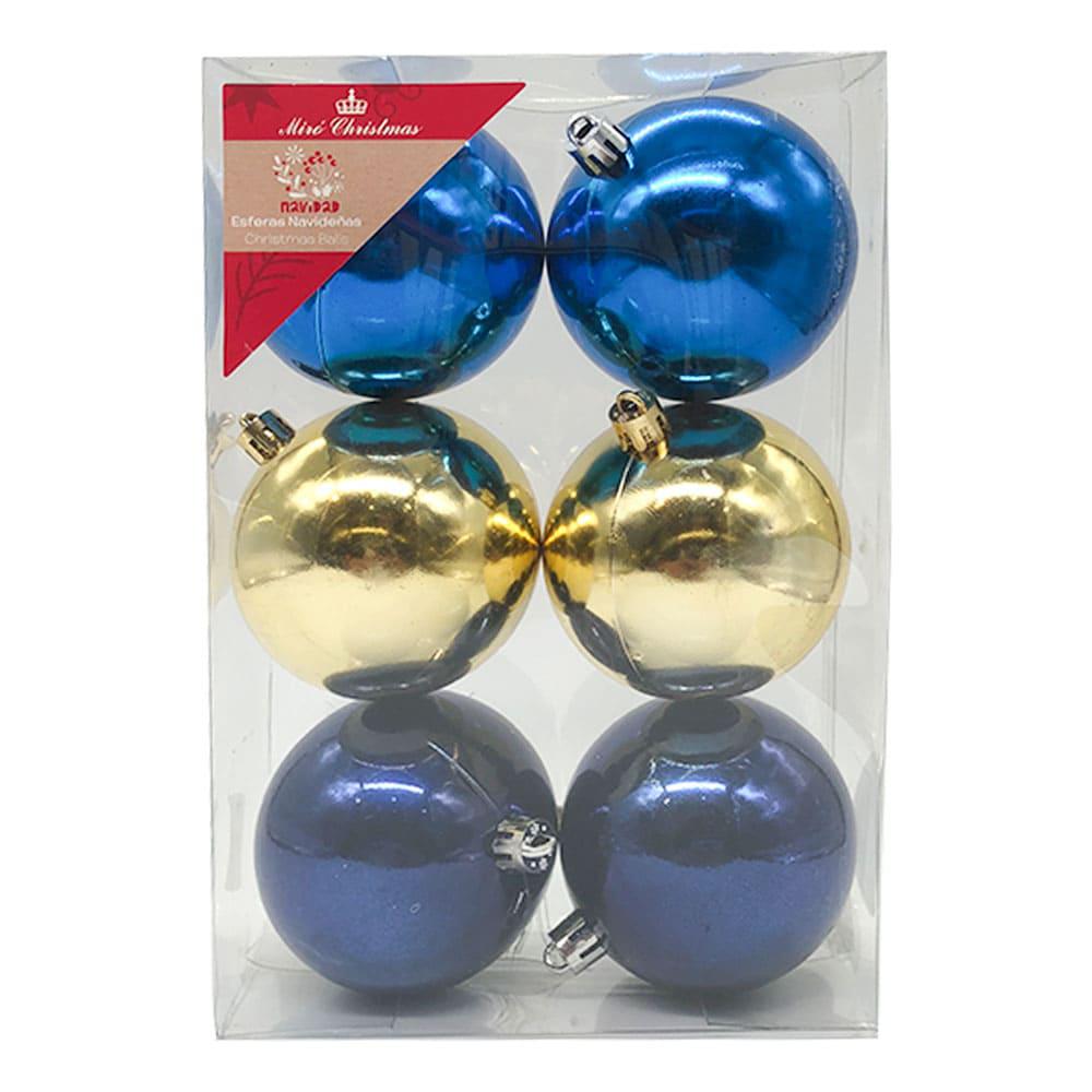 Bolas de Navidad Miro Christmas de 7 cm Brillantes 6 Piezas