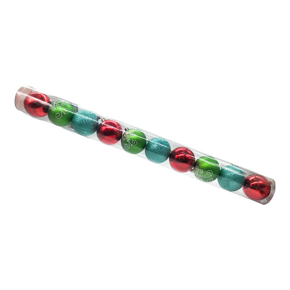 Bolas de Navidad Miro Christmas de 7 cm Brillantes 10 Piezas