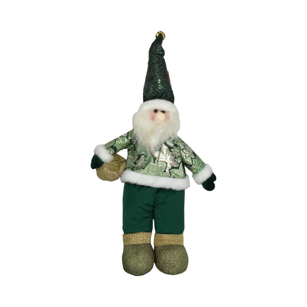 Muñeco de Pie Miro Christmas Santa 43 Cm Verde/Dorado