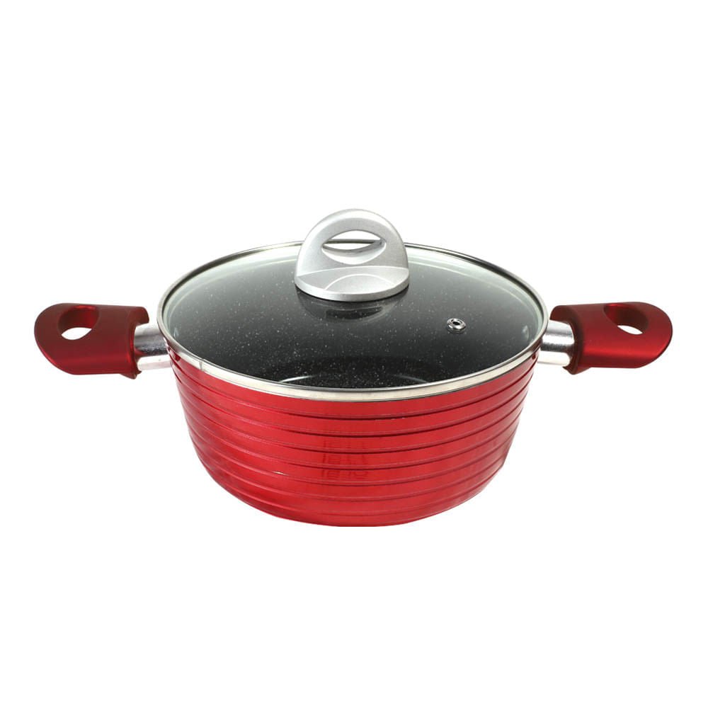 Olla Antiadherente Con Tapa De 20.5 cm