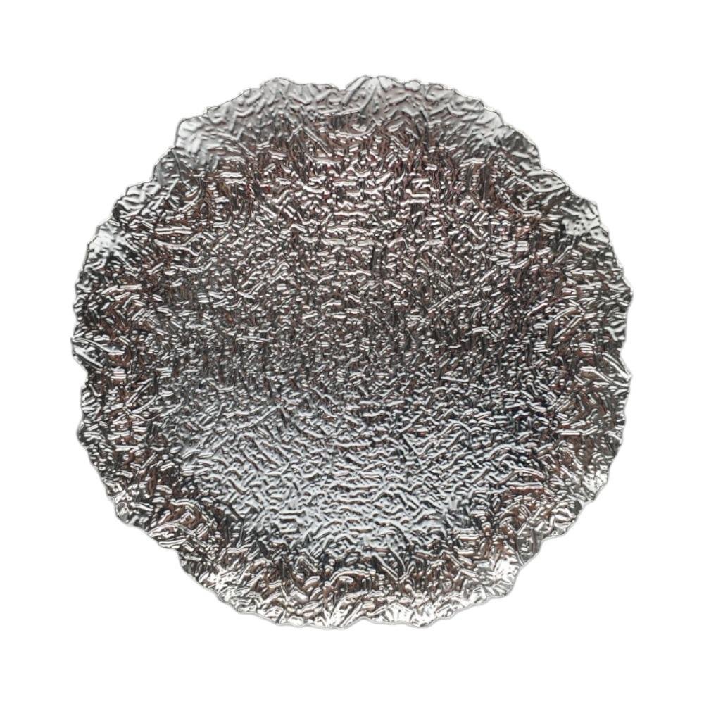 Plato Decorativo Redondo 33Cm Plateado