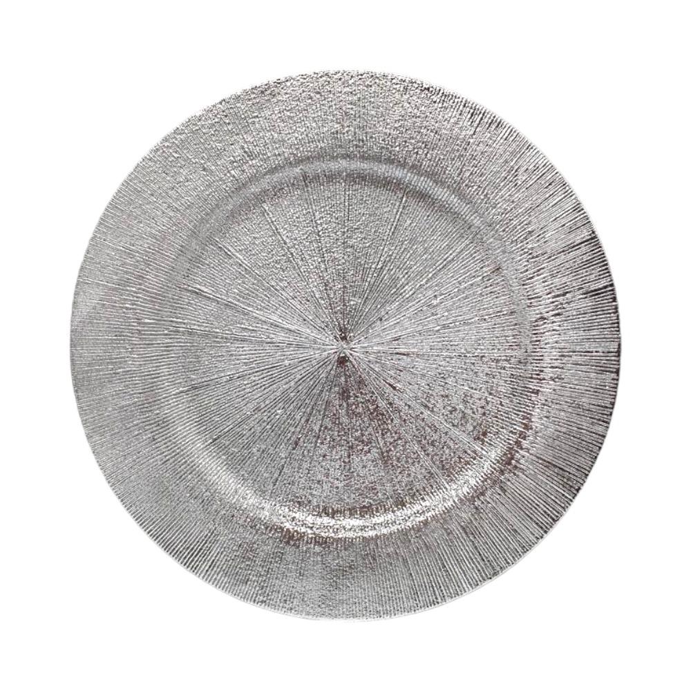 Plato Decorativo Redondo 33Cm Plateado