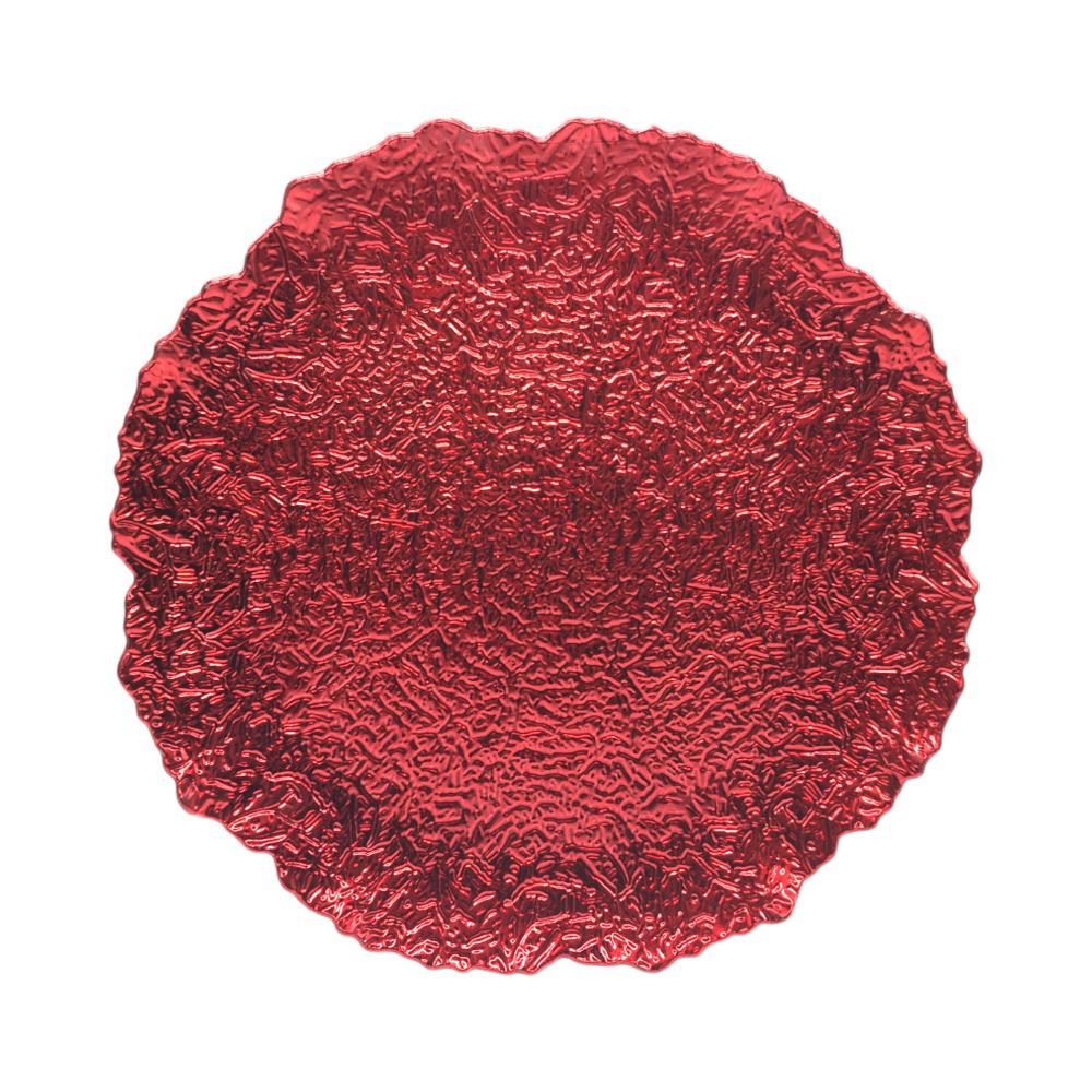 Plato Decorativo Redondo 33Cm Rojo