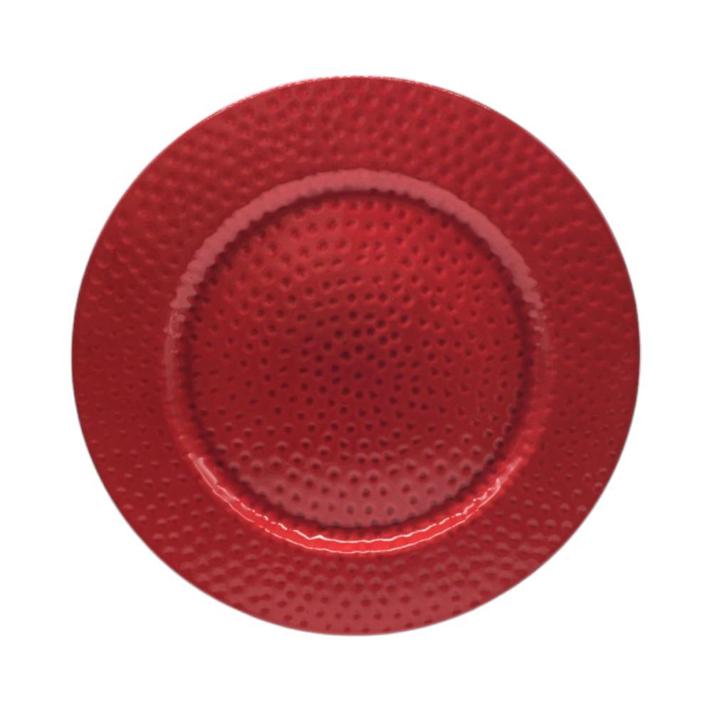 Plato Decorativo Redondo 33Cm Rojo