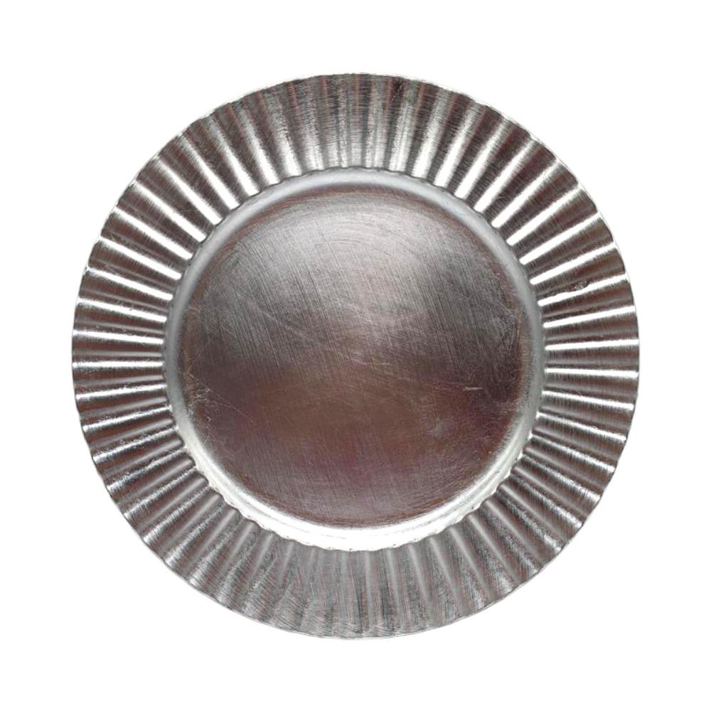 Plato Decorativo Redondo Plateado