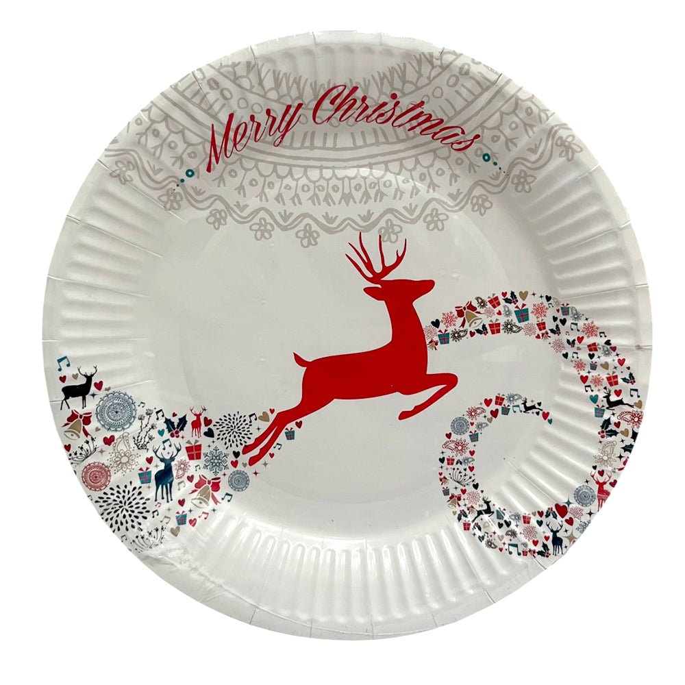 Plato Desechable 18 CM / 10 Piezas Navidad Surtido - Christmas Elegance