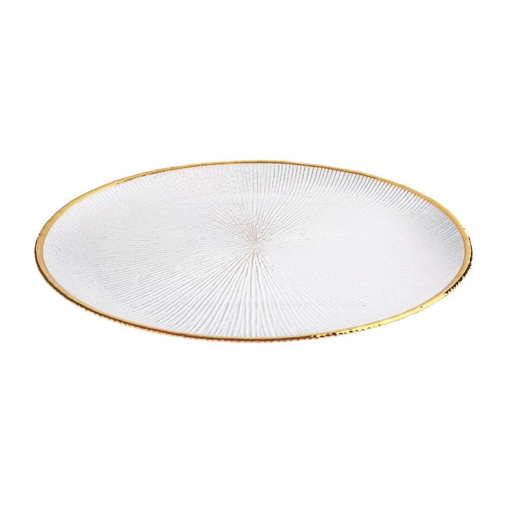 Plato Kennedy Home 12" Borde Dorado