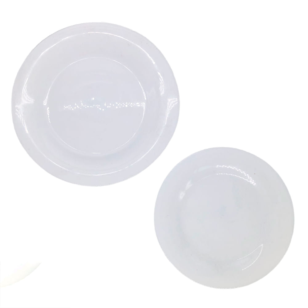 Platos de Vidrio Gibson Blanco 2 Piezas