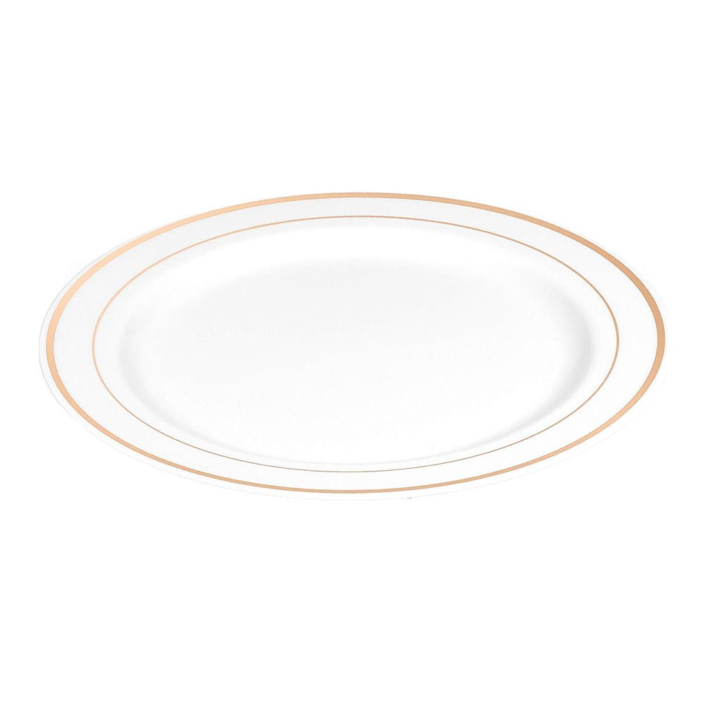 Platos Plástico 10" Home Elegance / 10 Piezas / Borde Dorados - Home Elegance - Titan.com.pa - 2100000671885