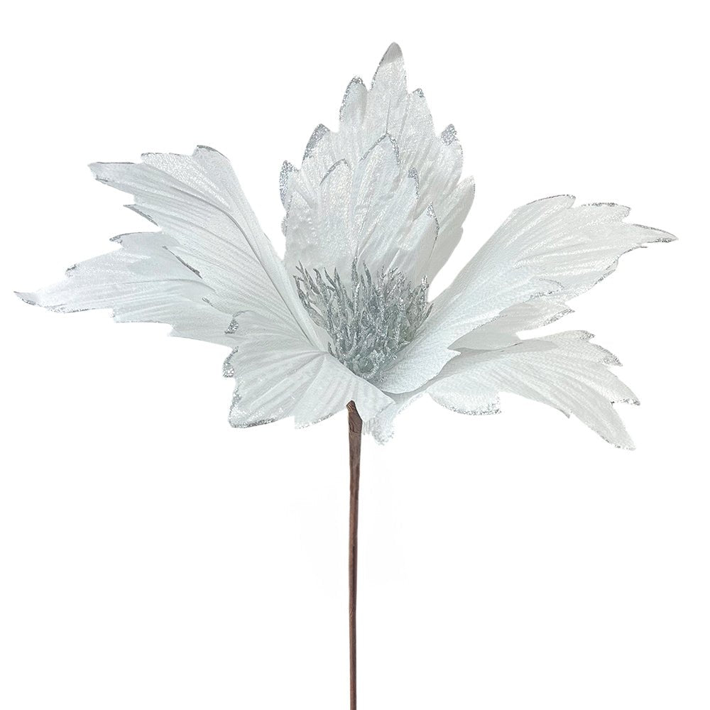 Poinsettia 64 cm Silver / Montefiori Christmas - Montefiori Christmas - Titan.com.pa - 7453121084573