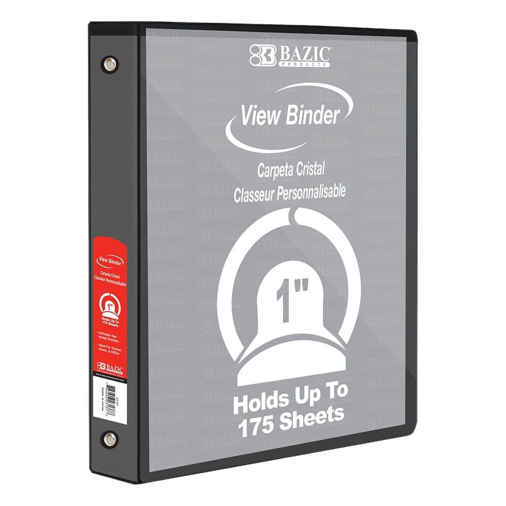 Portafolio Plástico Bazic Con Bolsillos Negro