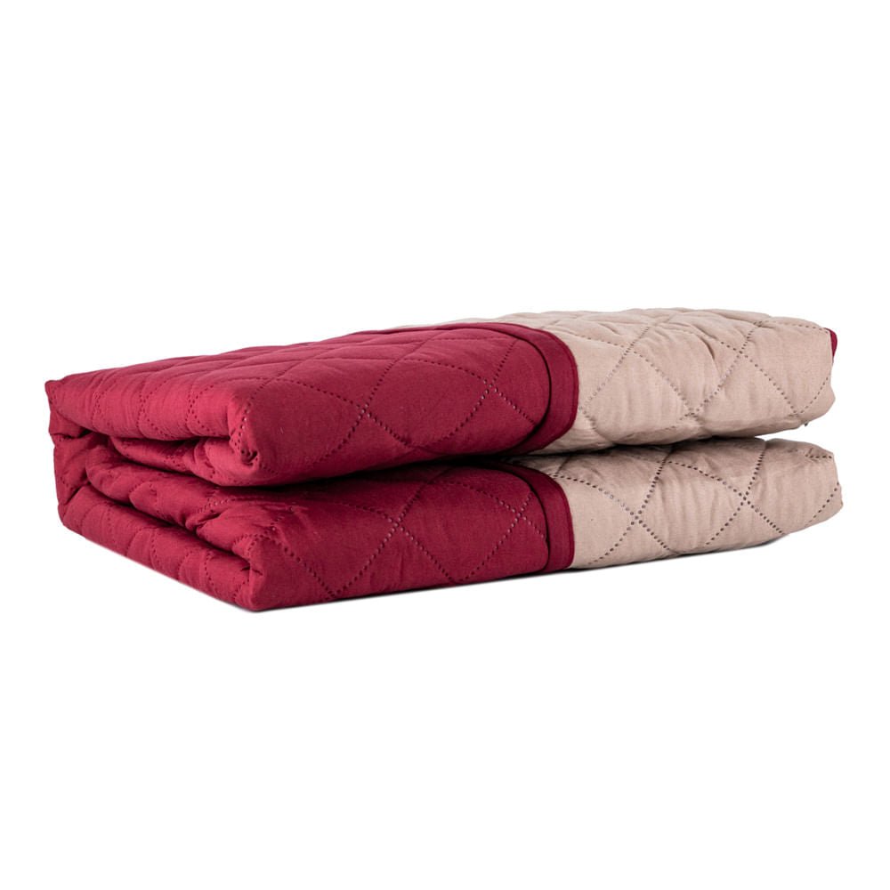 Protector de Sofá Kashi Home Reversible 2 Puestos - Rojo oscuro