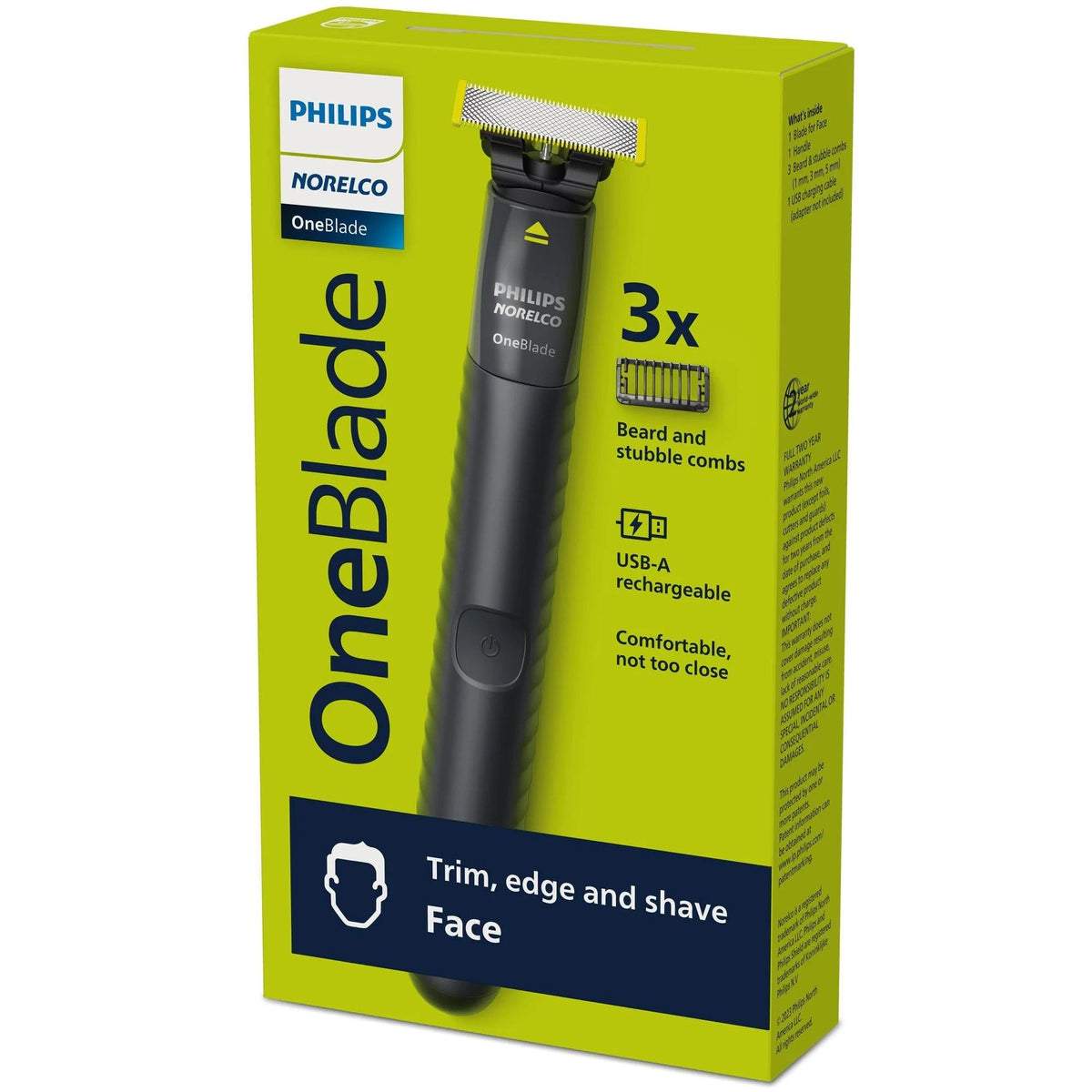 Recortadora Facial Philips OneBlade – Recorta, Perfila y Afeita - Philips - Titan.com.pa - 075020106377