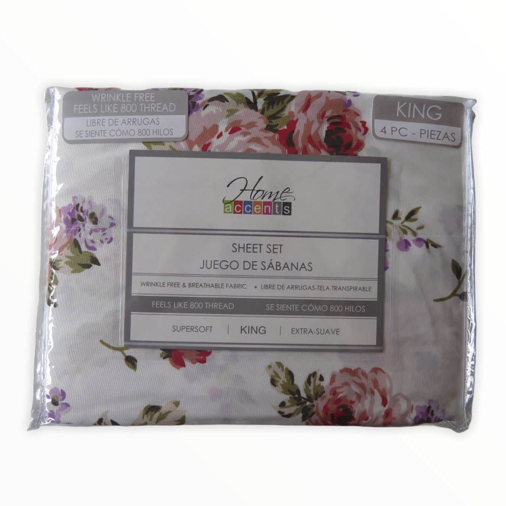 Sábanas Flory Home Accents 4 Piezas - KING