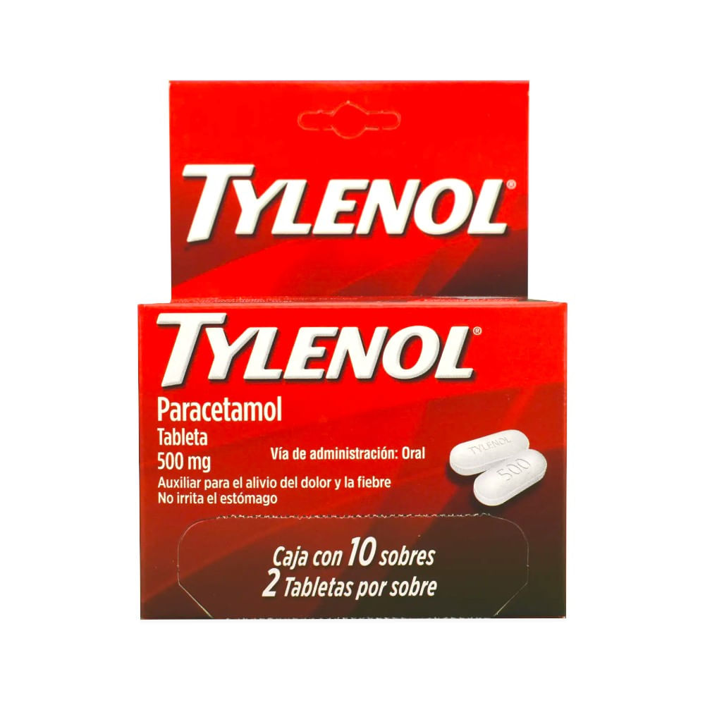 Tylenol 10 Sobres de 2 Tabletas