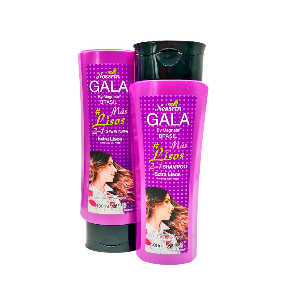 Shampoo/Acondicionador Nessrin Gala Más Lisos 400 ML