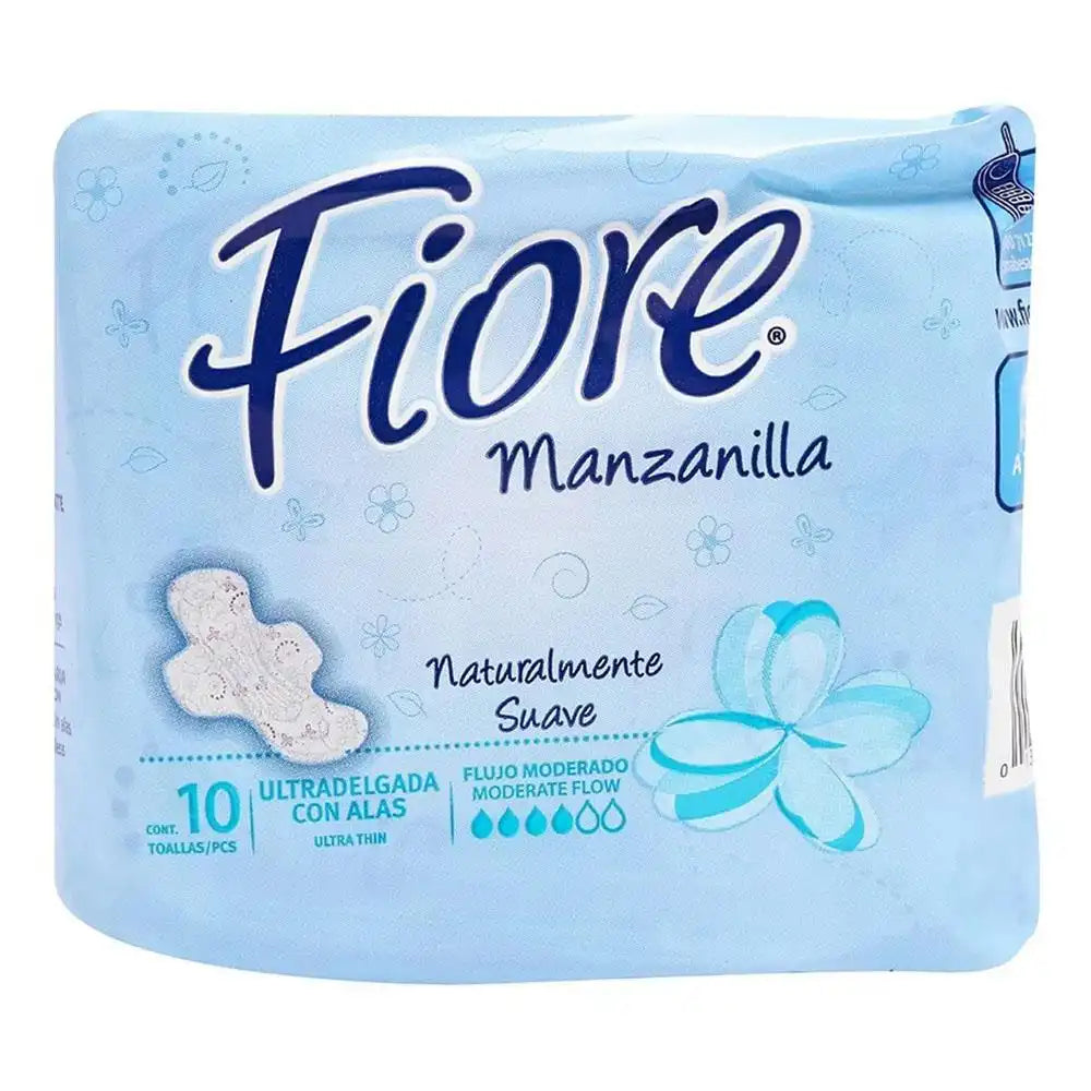 Toallas Sanitarias Fiore Ultra con Alas 10 piezas