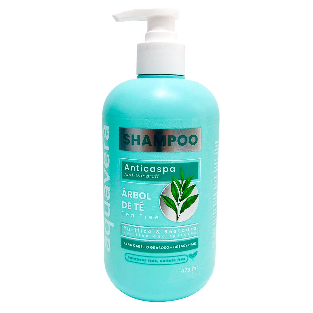 Shampoo Aquavera Anticaspa Árbol De Té 473 ML - Aquavera - Titan.com.pa - 7453100311386