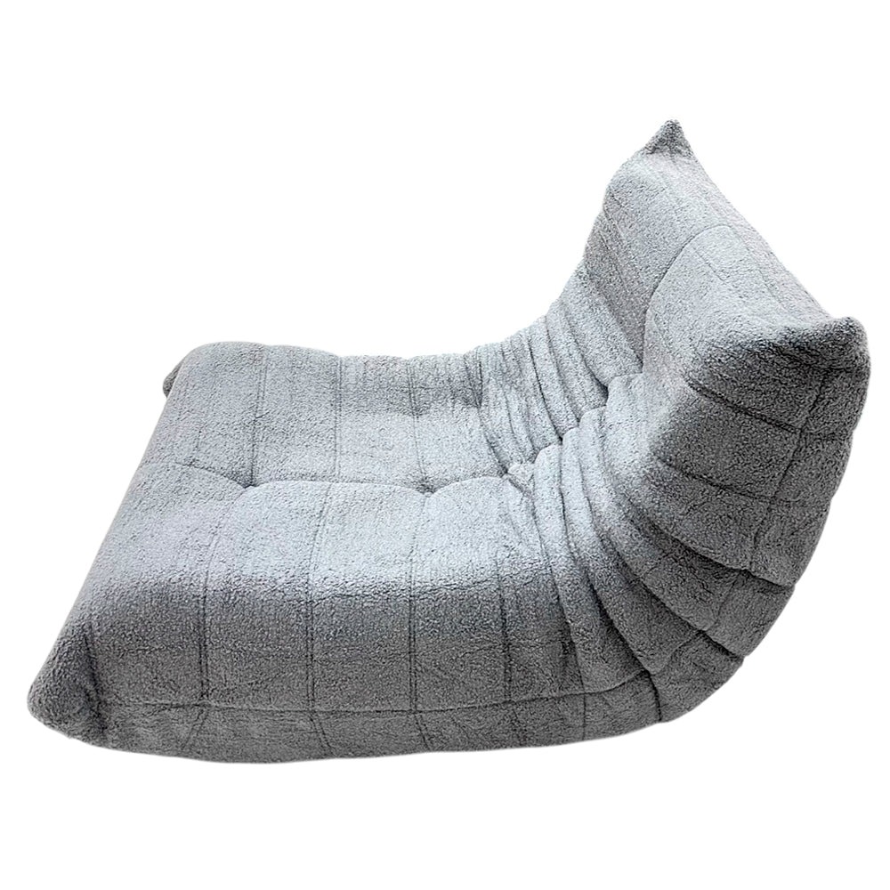 Sofá 1 Puesto Modasi Gris / Estilo Puff Lounge / Tela Teddy - Modasi - Titan.com.pa - 2100001502669