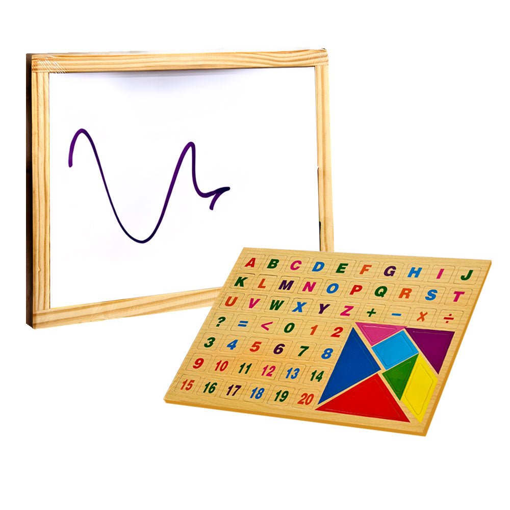 Tablero Alfa Educativo - Letras, Números y Figuras - Alfa - Titan.com.pa - 7593980038475