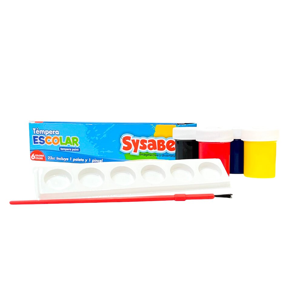 Témperas Sysabe – 6 Colores - Sysabe - Titan.com.pa - 7591213023359