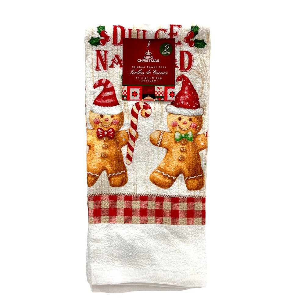 Toalla De Cocina 35 X 60 CM 2 Piezas Jengibre - Miro Christmas