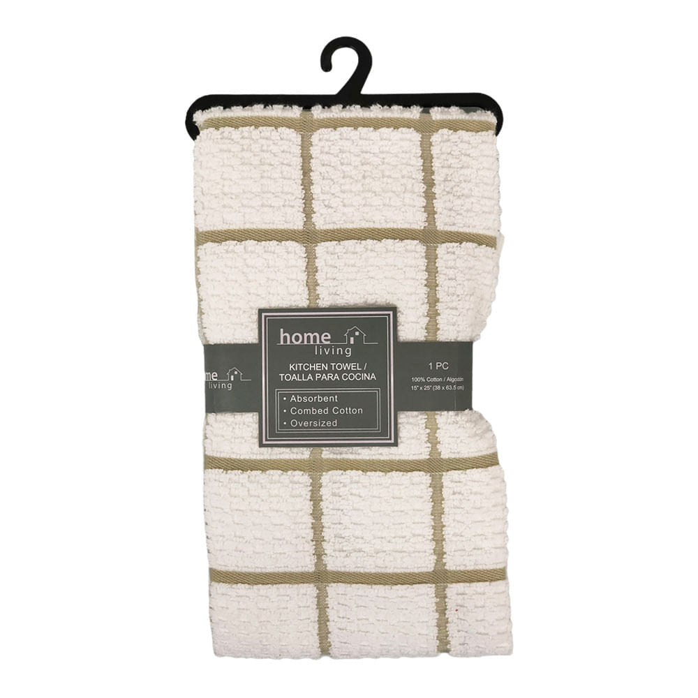 Toalla de Cocina Home Living 115 gsm de 15 x 25 - Beige