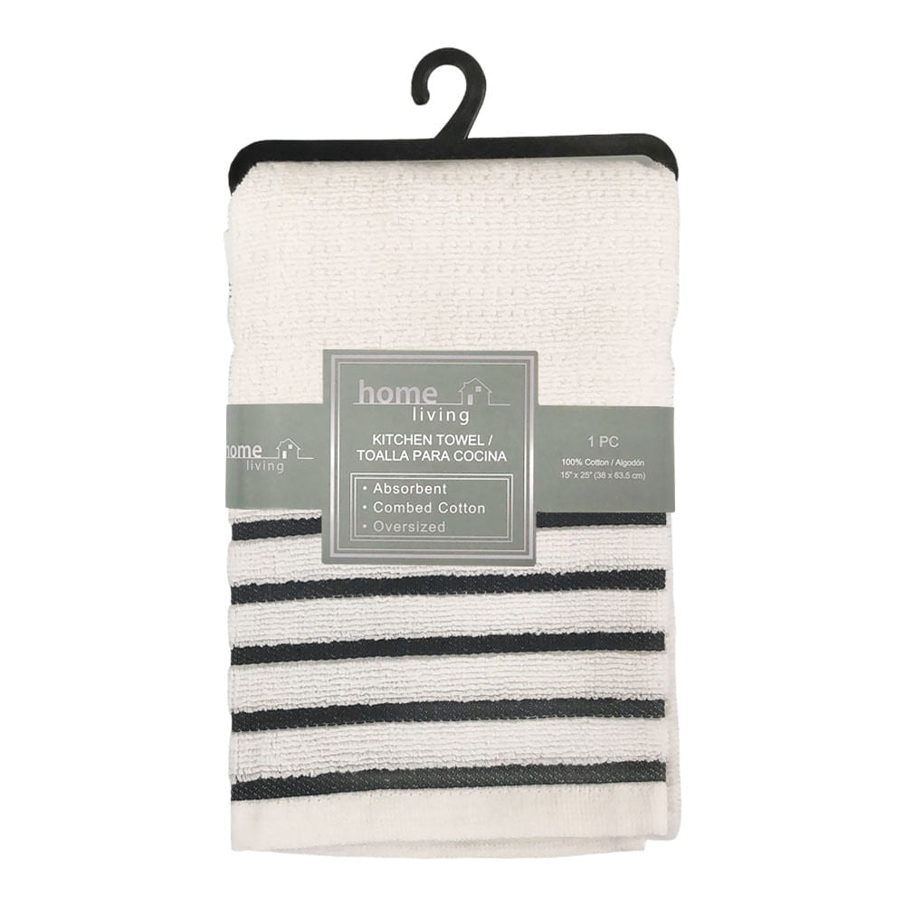 Toalla de Cocina Home Living 115 gsm de 15 x 25 - Gris Oscuro