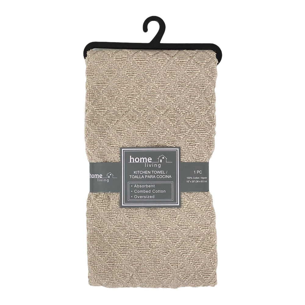 Toalla de Cocina Home Living de 15 x 25 - Beige
