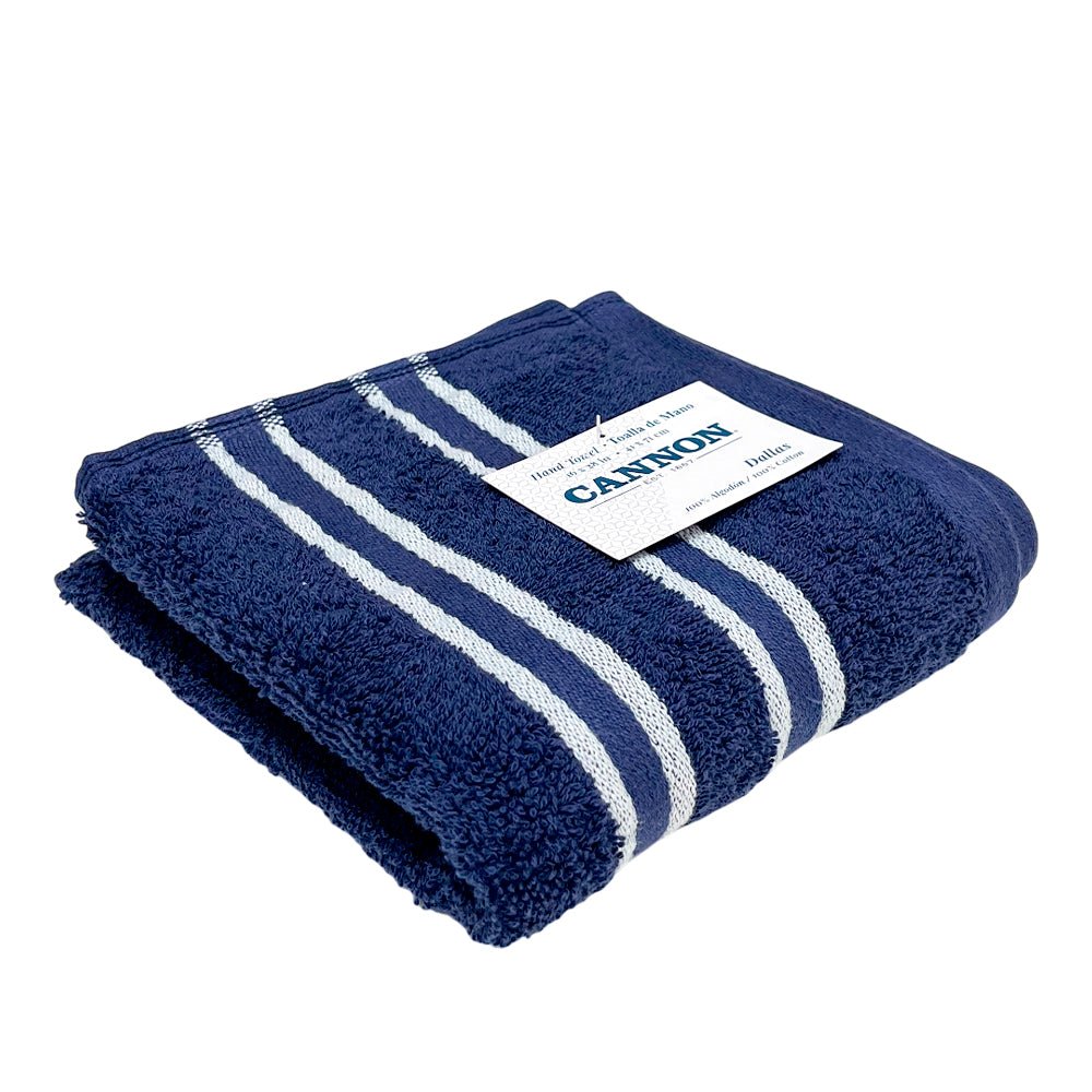 Toalla De Mano Cannon Dallas 16” X 28” Navy/Blanco - Cannon - Titan.com.pa - 7453122822440