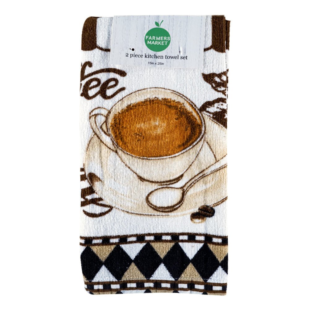 Toallas de Cocina Farmers Market Coffee de 2 Piezas