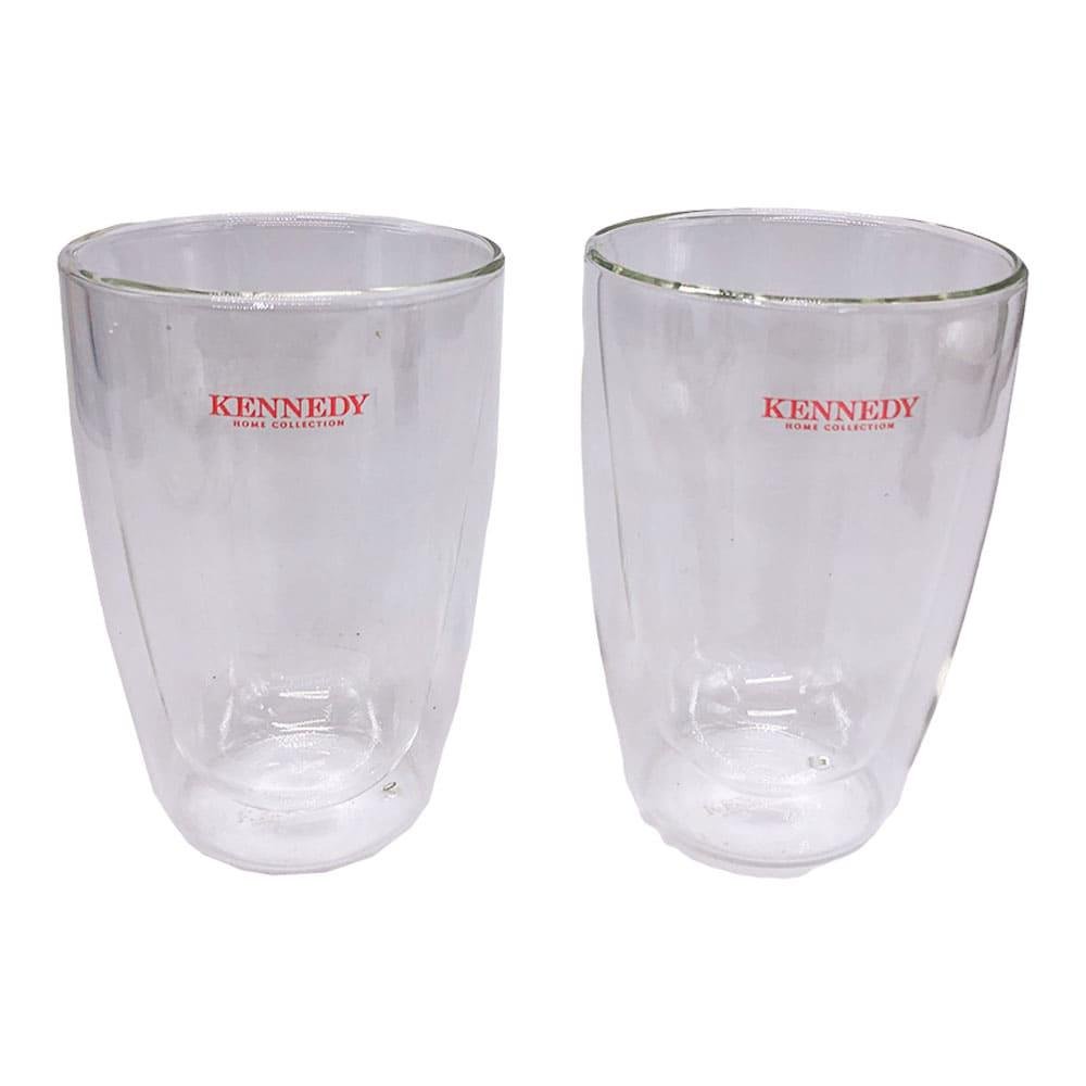 Vaso Térmico Kennedy Home de Vidrio 10 oz 2 Piezas