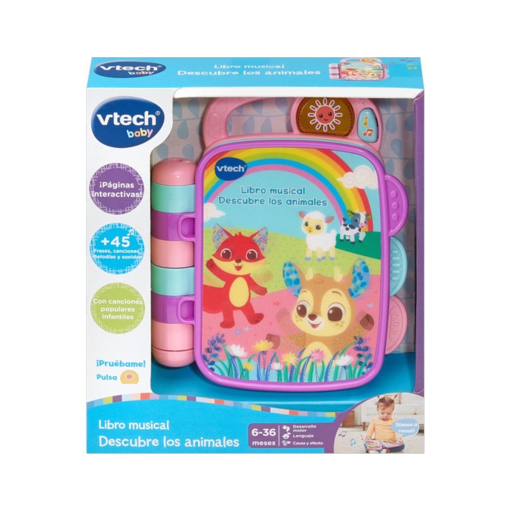 Libro Musical Descubre los Animales VTech Rosa - 11169524