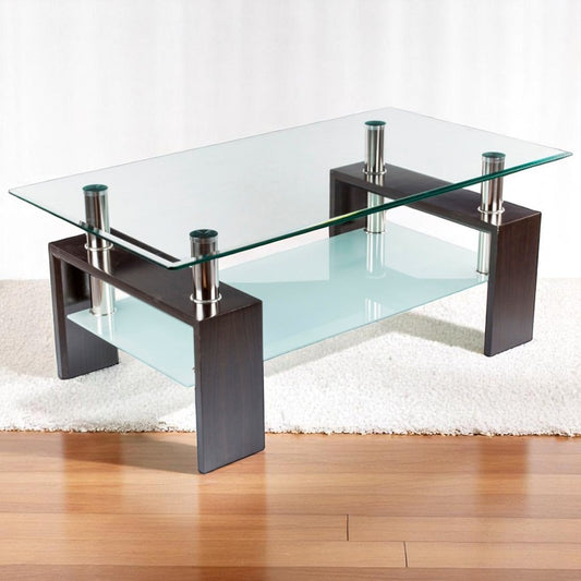 Mesa De Centro Elements Furniture Vidrio Transparente
