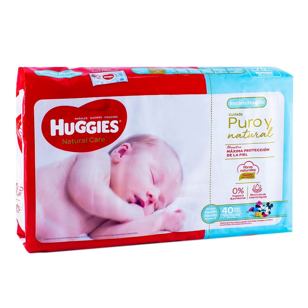 Pañales Huggies Recién Nacido x 40 unidades