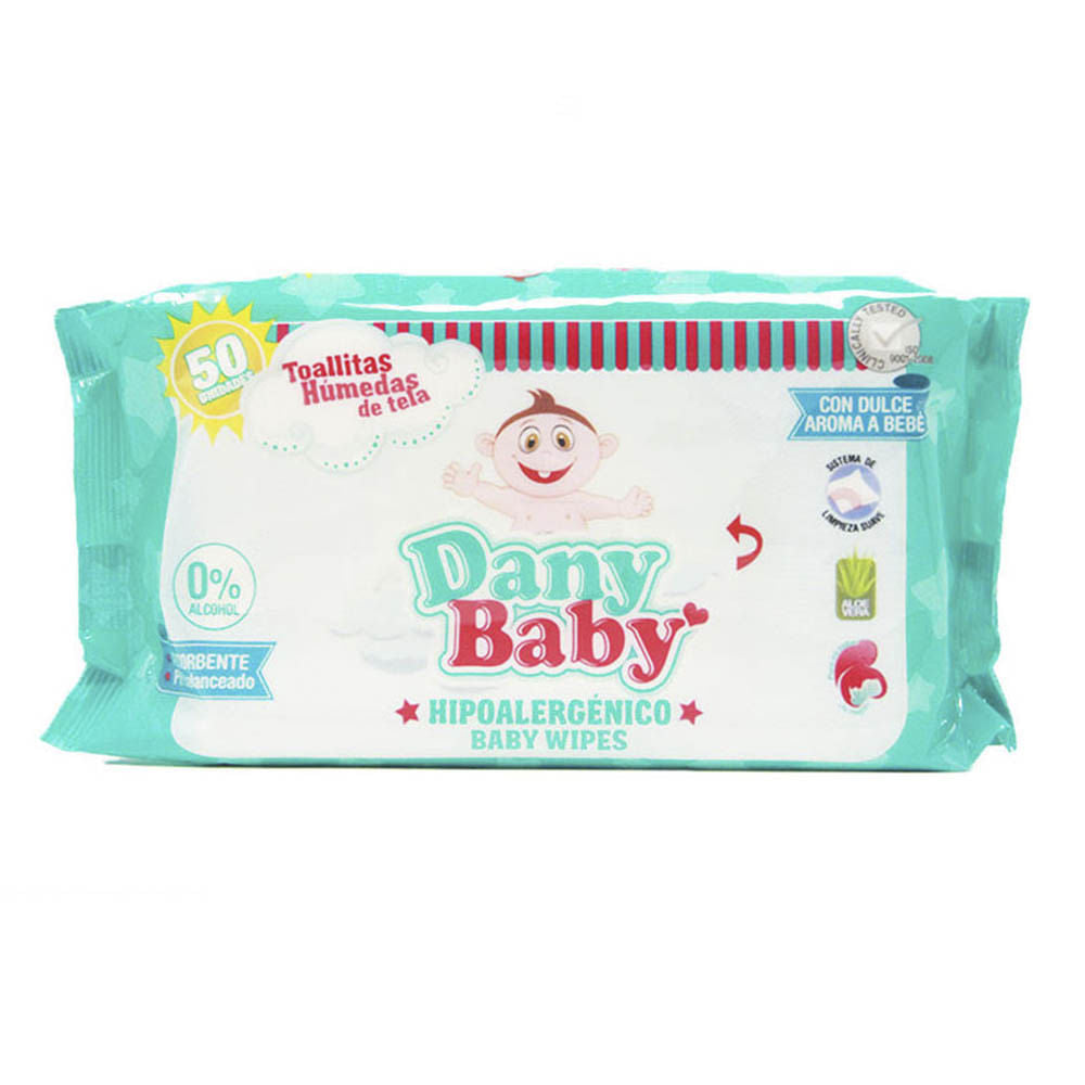Toallas Húmedas Dany Baby Aloe Vera 50 unidades