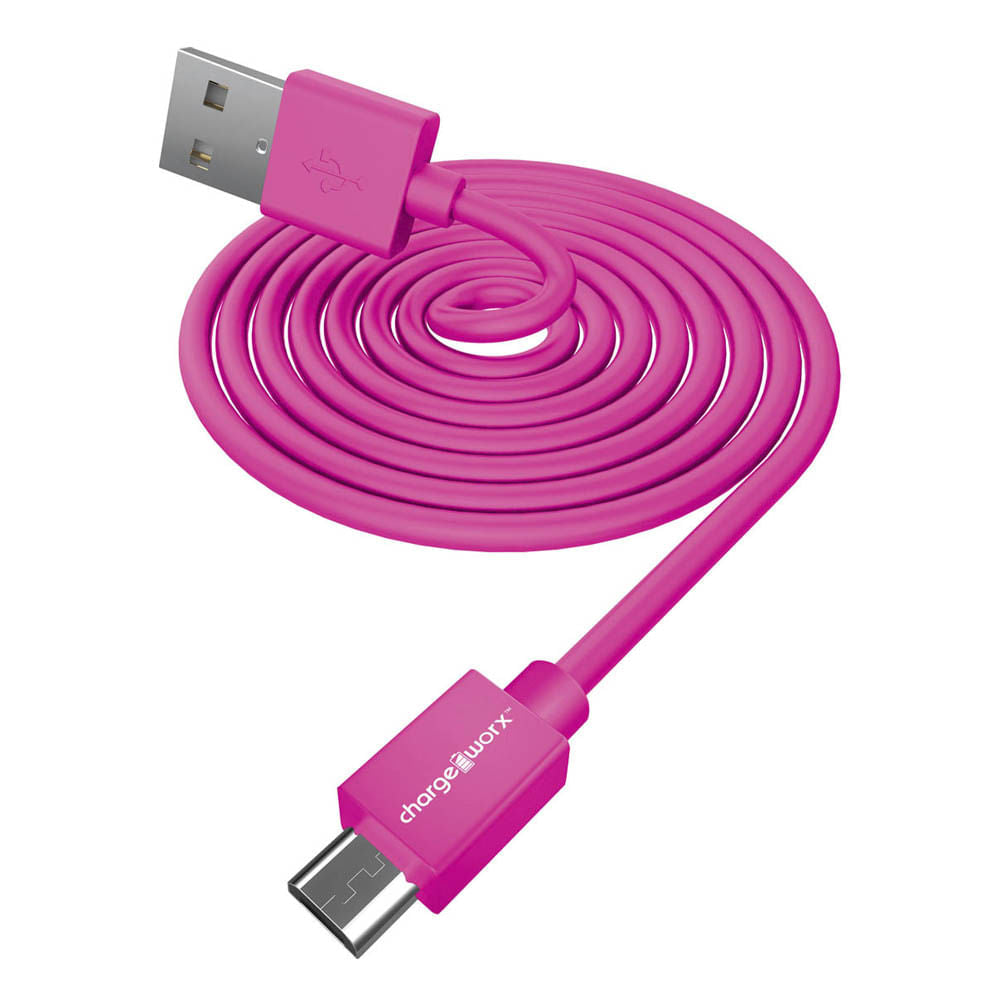 Cable Cargador ChargeWorx Rosado