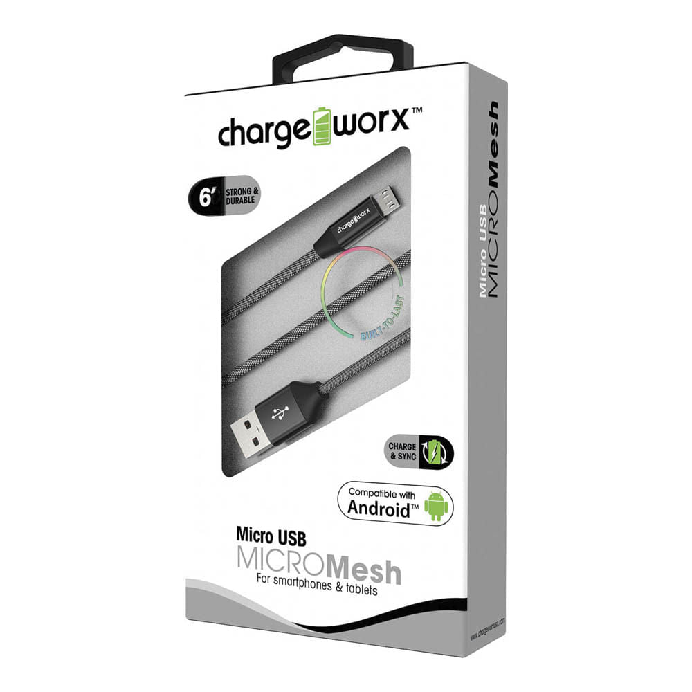 Cable Cargador ChargeWorx Negro