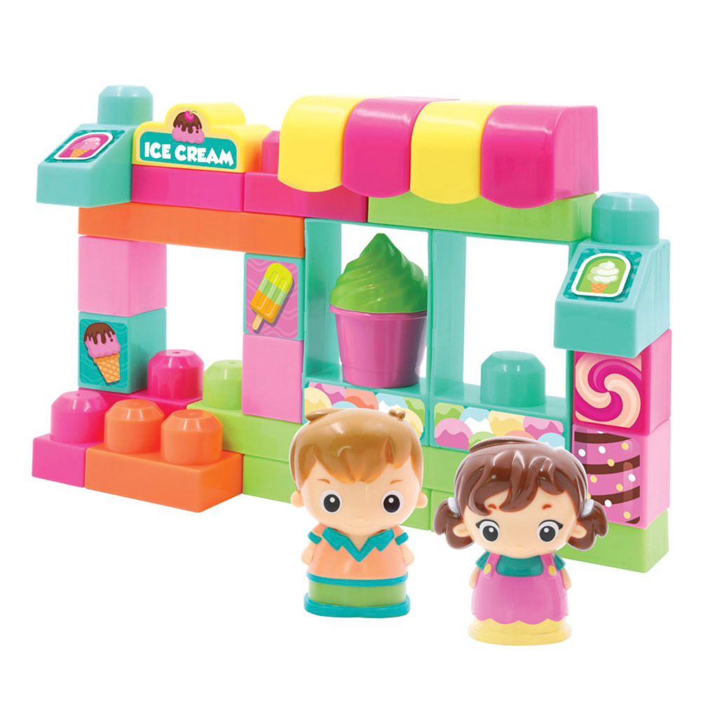 Bloques Build Me Up Maxi Heladería 32 Piezas