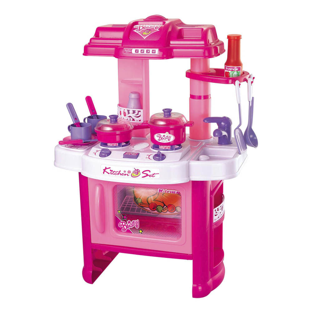 Cocina De Juguete Rosa