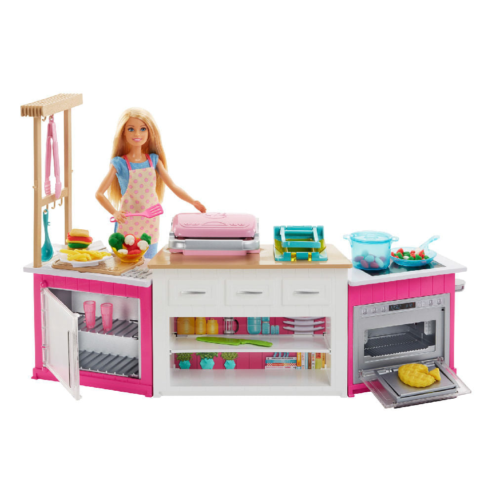 Muñeca Barbie Cocina y Diviértete