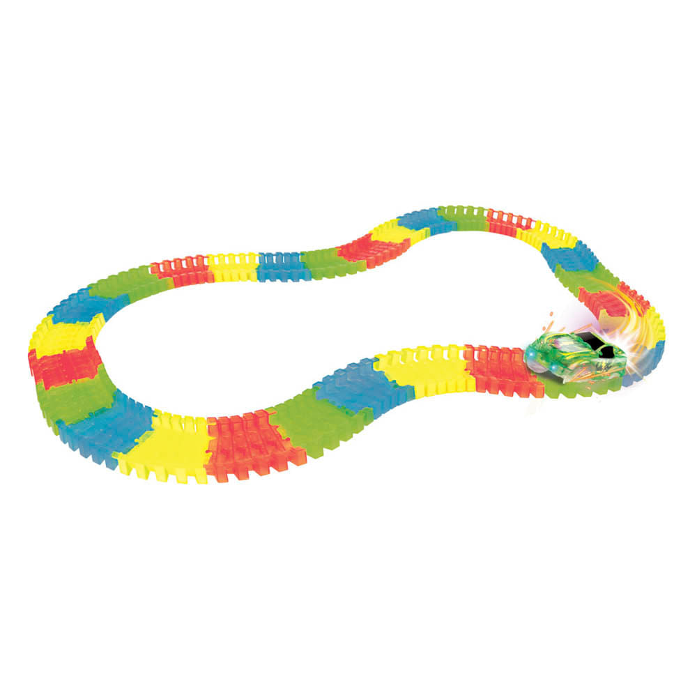 Pista Light Trax con Carrito Neon 221 Piezas