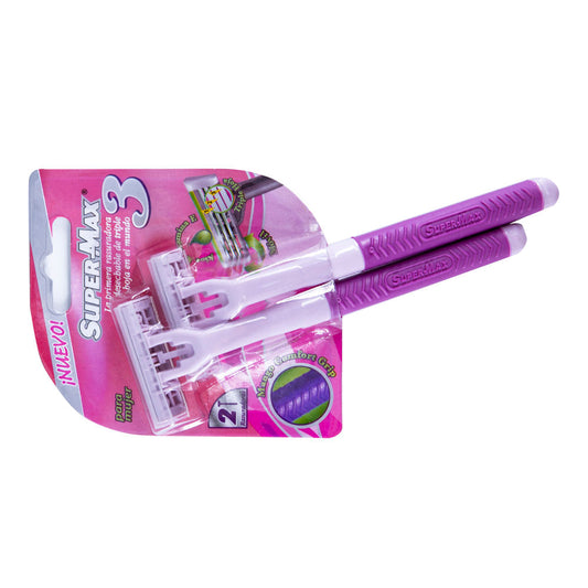 Prestobarba Super Max Dama 2 Piezas