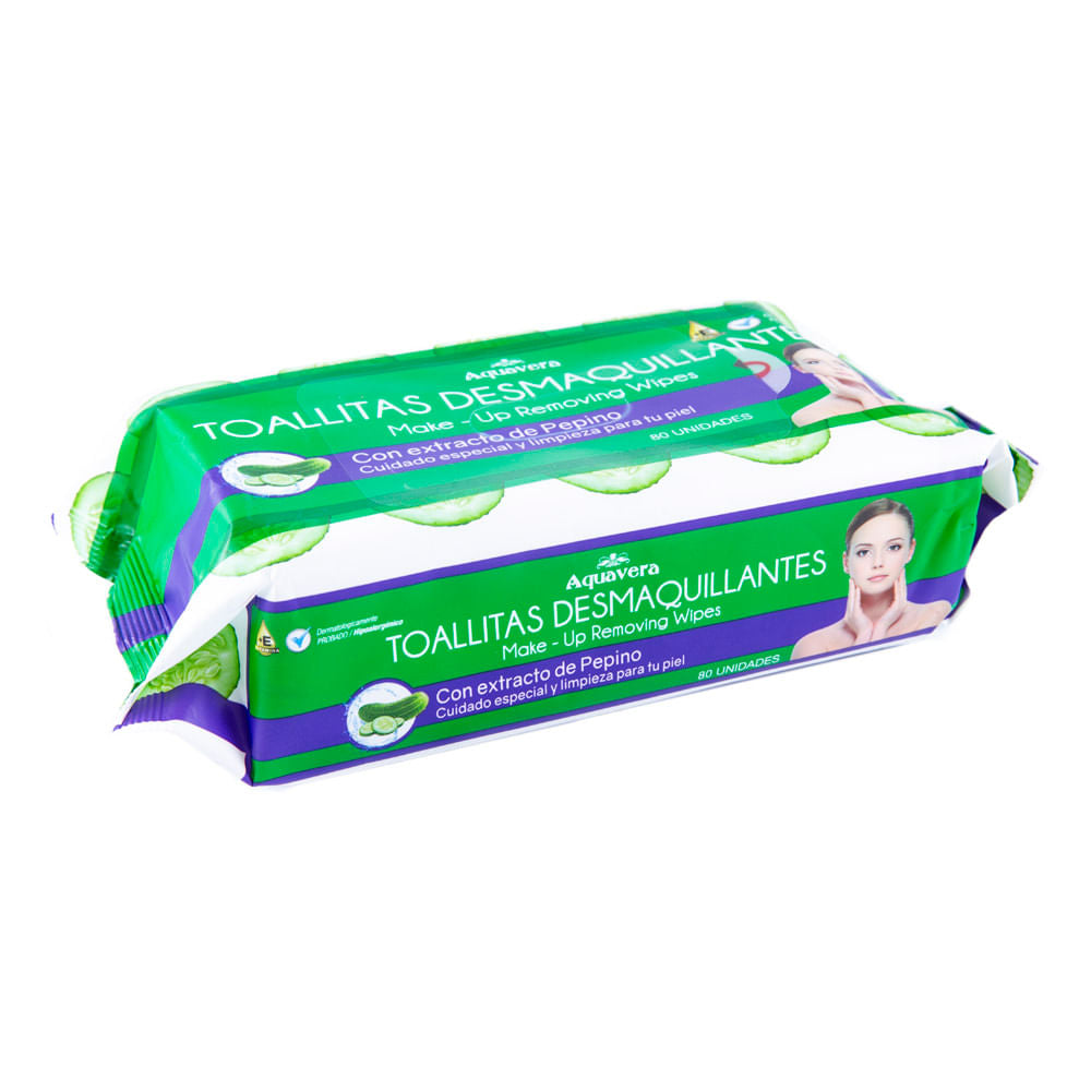 Toallas Desmaquillante Aquavera Botox 80 Piezas