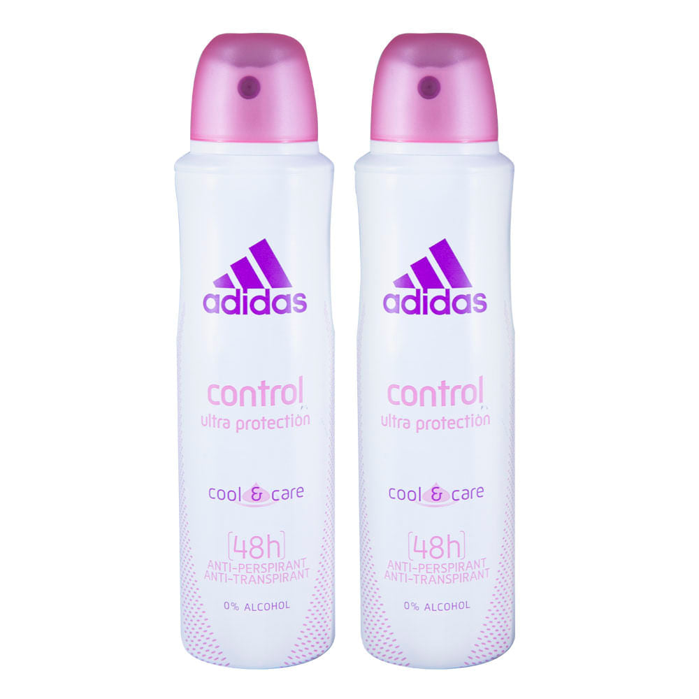 Desodorante Adidas Spray Control Dama 2 Unidades